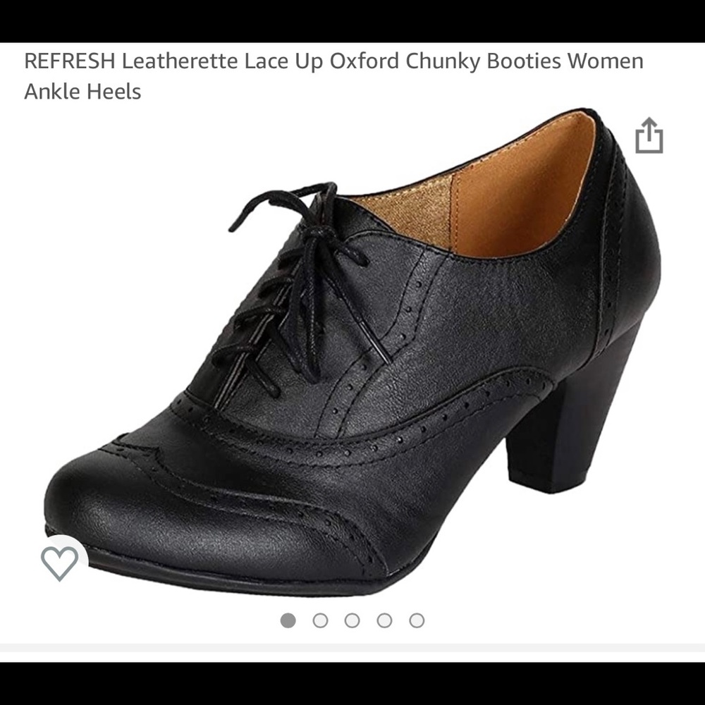 Vintage/Retro Lace up Oxford chunky Booties